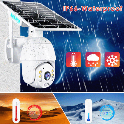 4G SIM Card Security Protection LTE Camera 1080P IP WIFI Wireless Smart Home CAM 8W Solar Panel Battery Outdoor Night Vision